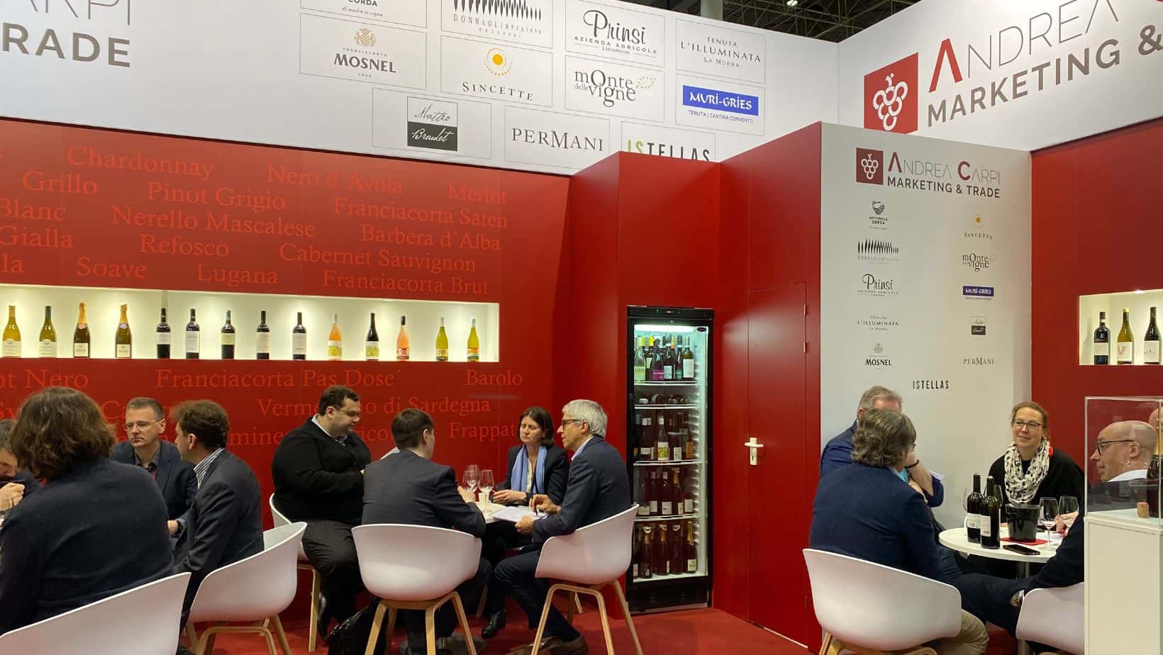 Meetings with foreign importers in stand at Prowein Fair.